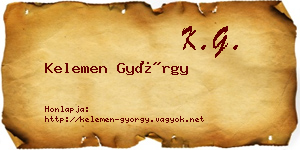 Kelemen György névjegykártya