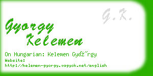 gyorgy kelemen business card